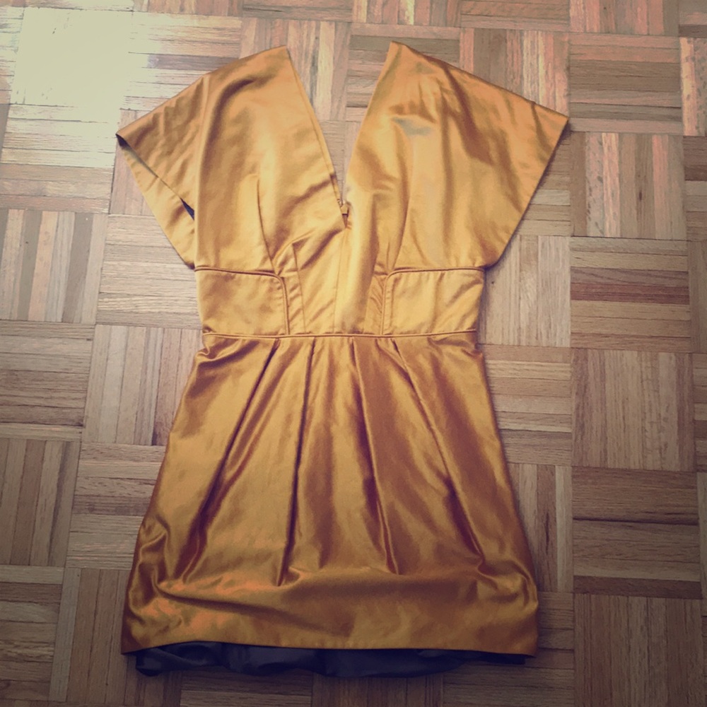 Gold BCBG Runway dress